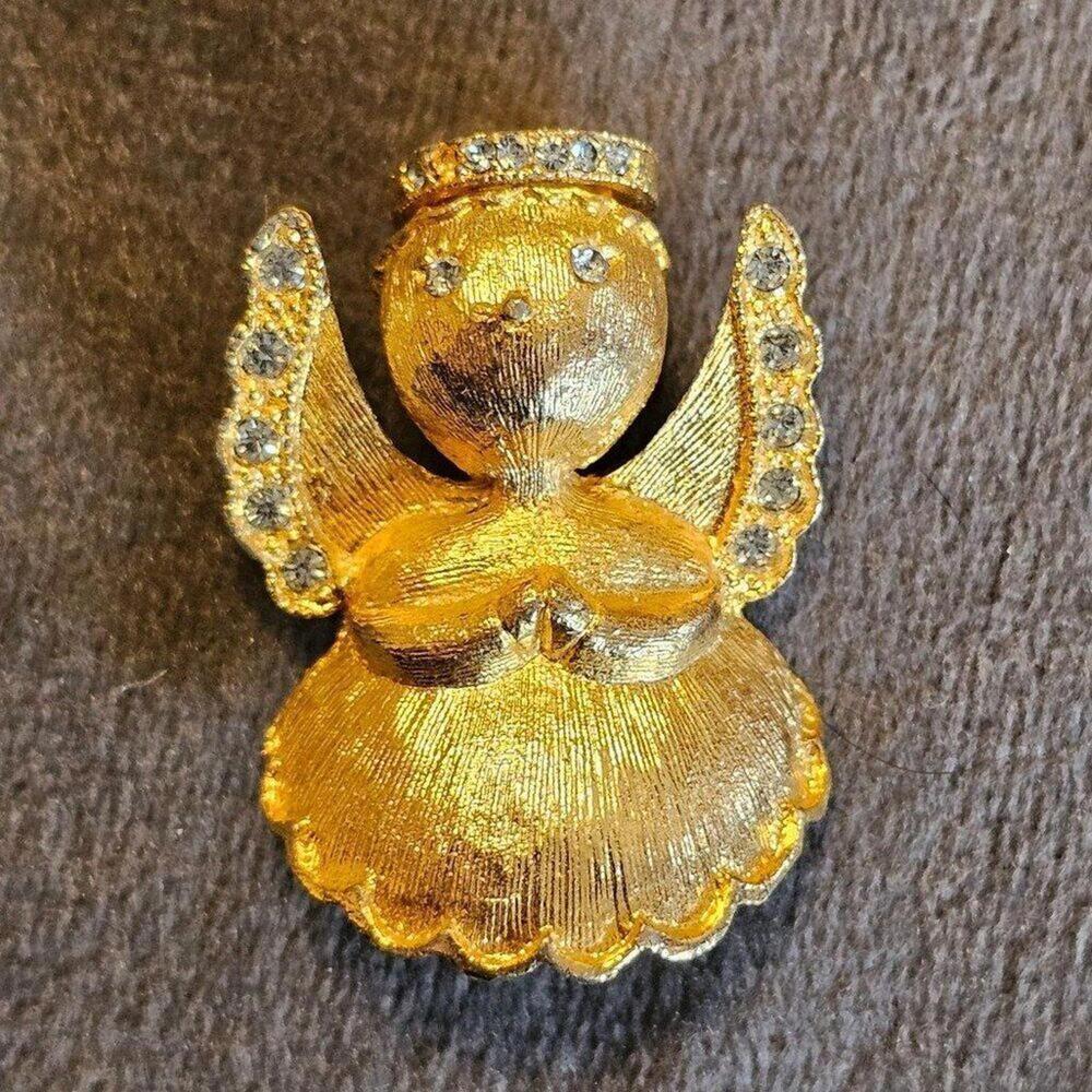 Signed La Raza Vintage Angel Brooch